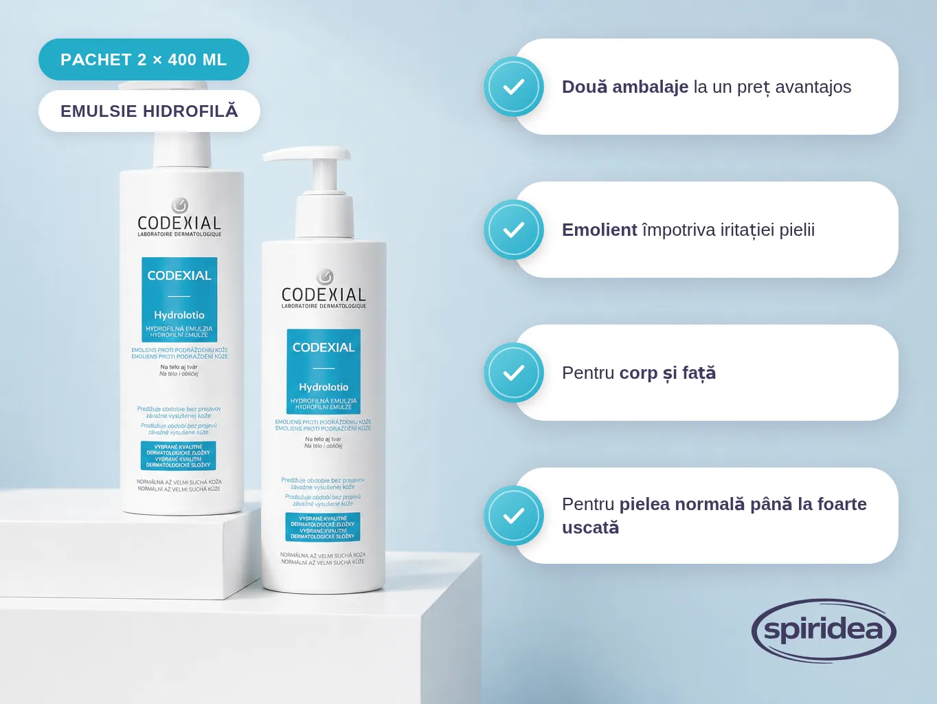 Pachet cu reducere Codexial Hydrolotio 2x400 ml - imagine 2